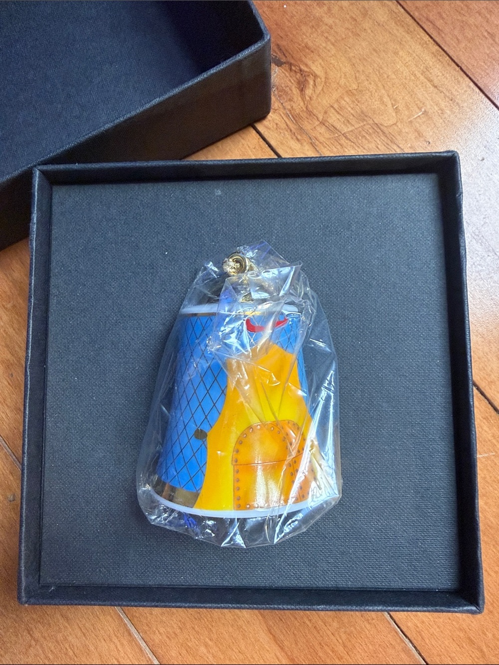 Bulgari Blue and Yellow Enamel Holiday Ornament